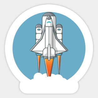 astronaut rocket Sticker